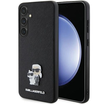 Karl Lagerfeld KLHCS24MPSAKCMPK S24+ S926 hardcase black/black Saffiano Karl &amp;amp; Choupette Metal Pin