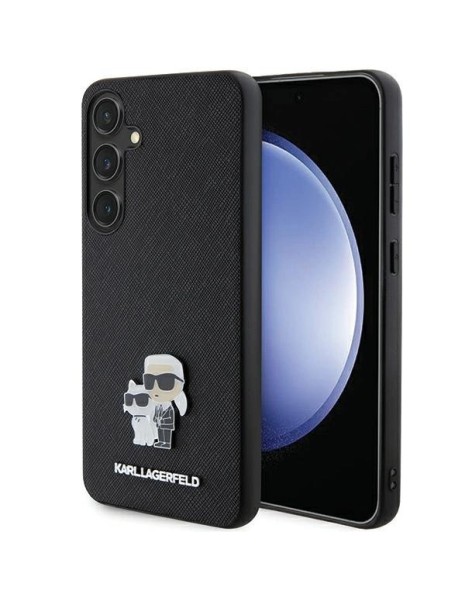 Karl Lagerfeld KLHCS24SPSAKCMPK S24 S921 hardcase black/black Saffiano Karl &amp;amp; Choupette Metal Pin