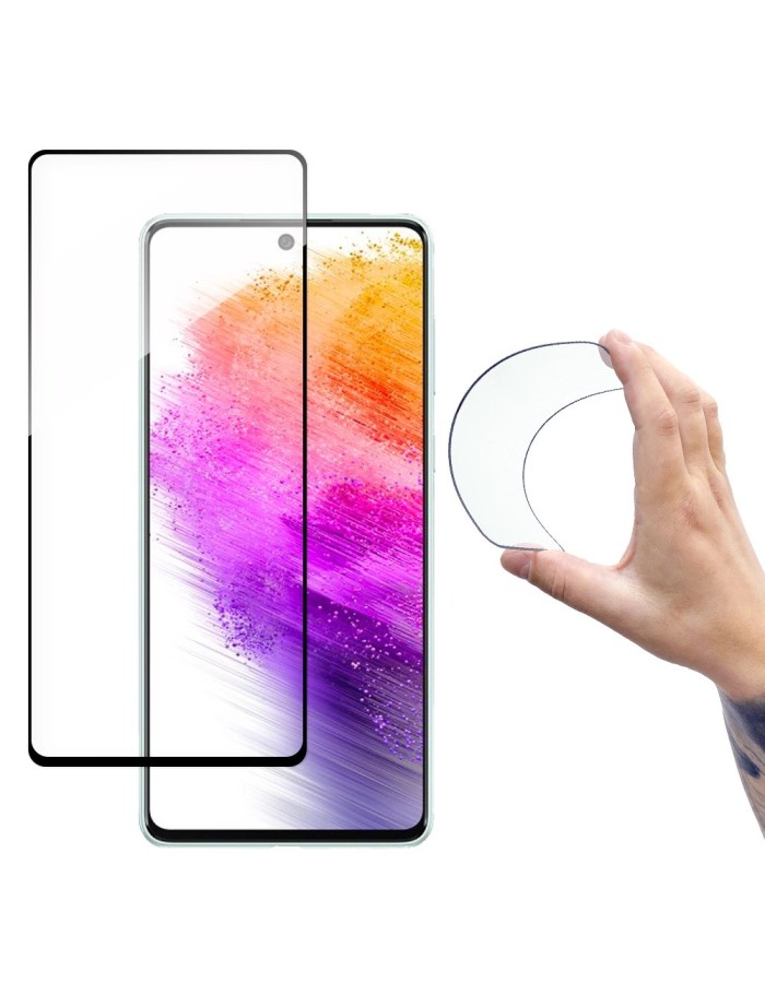 Wozinsky Full Cover Flexi Nano glass film tempered glass with a frame for Samsung Galaxy A73 transparent Wozinsky Full Cover Flexi Nano glass film tempered glass with a frame for Samsung Galaxy A73 transparent