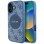 Guess 4G Circle Classic Logo MagSafe case for iPhone 16 - blue