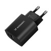 Wozinsky WGWCB USB-A USB-C 20W Wall Charger - Black Wozinsky WGWCB USB-A USB-C 20W Wall Charger - Black