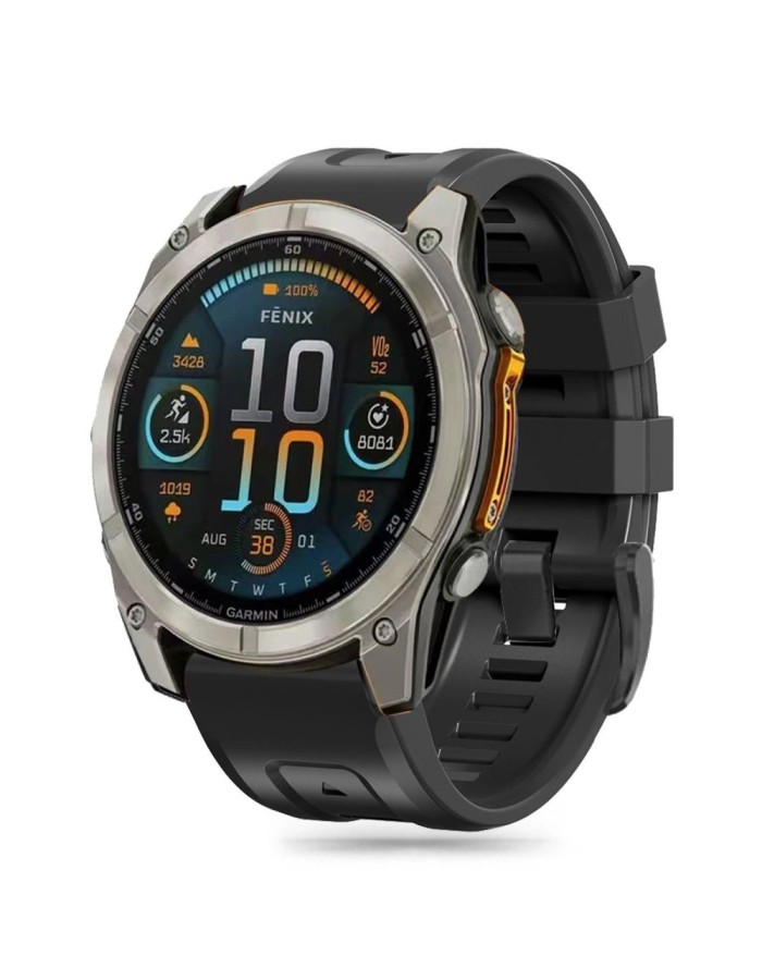 Tech-Protect Silicone Strap Garmin Fenix 5 / 6 / 6 Pro / 7 / 8 (47mm) / E - Black