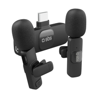 SBS Lavalier Microphones with USB-C Receiver 2 pcs - Black SBS Lavalier Microphones with USB-C Receiver 2 pcs - Black