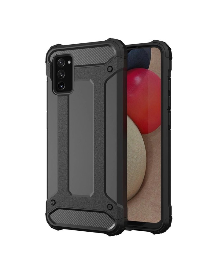 Hybrid Armor Case Tough Rugged Cover for Samsung Galaxy A03s black