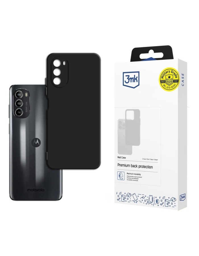 3mk Matt Case for Motorola Moto G82 5G - black