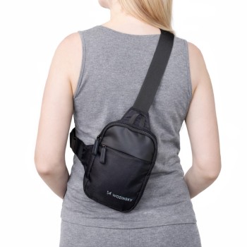 Wozinsky WMS-W1 Unisex Mini Shoulder Bag Waterproof Dual-Compartment for Phone - Black Wozinsky WMS-W1 Unisex Mini Shoulder Bag Waterproof Dual-Compartment for Phone - Black