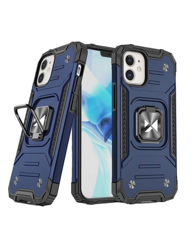 Wozinsky Ring Armor case for iPhone 14 Plus armored cover magnetic holder ring blue Wozinsky Ring Armor case for iPhone 14 Plus armored cover magnetic holder ring blue