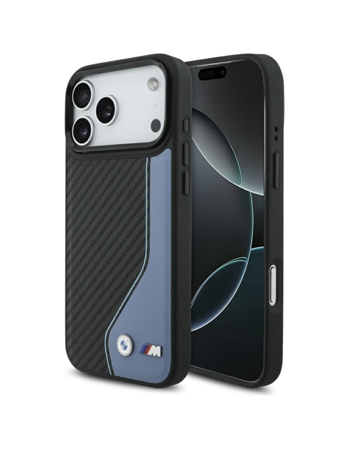 BMW M Carbon Logo MagSafe Case for iPhone 17 Pro Max - Blue