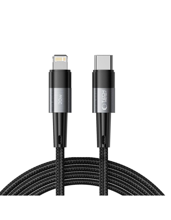 Tech-Protect UltraBoost Lightning / USB-C PD 20W 3A 2m cable - gray Tech-Protect UltraBoost Lightning / USB-C PD 20W 3A 2m cable - gray