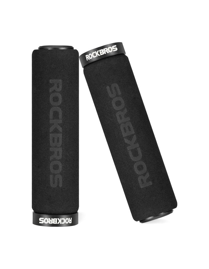 Rockbros BT1001BKBK sponge bicycle handlebar grips - black