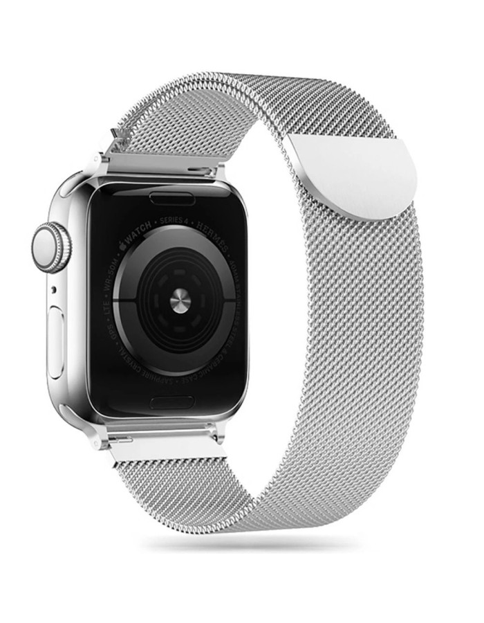Tech-Protect MilaneseBand for Apple Watch 4 / 5 / 6 / 7 / 8 / 9 / SE / Ultra 1 / 2 (42/44/45/49 mm) - Silver Tech-Protect MilaneseBand for Apple Watch 4 / 5 / 6 / 7 / 8 / 9 / SE / Ultra 1 / 2 (42/44/45/49 mm) - Silver