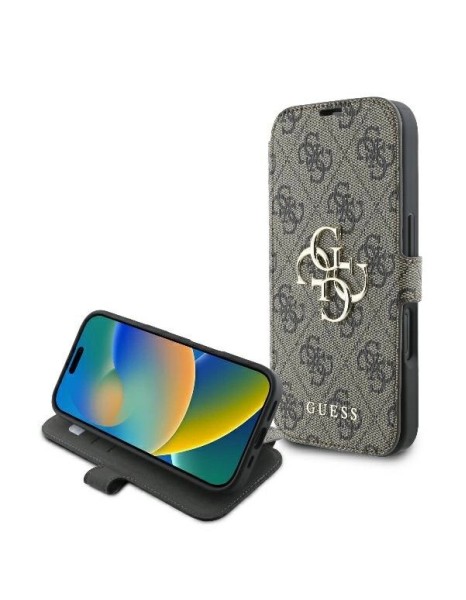 Guess 4G Metal Logo iPhone 16 Case - Brown Guess 4G Metal Logo iPhone 16 Case - Brown