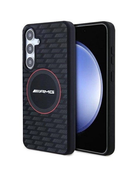 AMG Silicone Carbon Pattern MagSafe case for Samsung Galaxy S24+ - black
