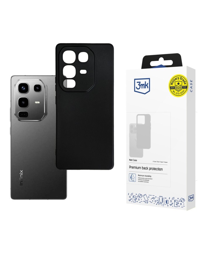 3mk Matt Case for Infinix Note 50 Pro - Black