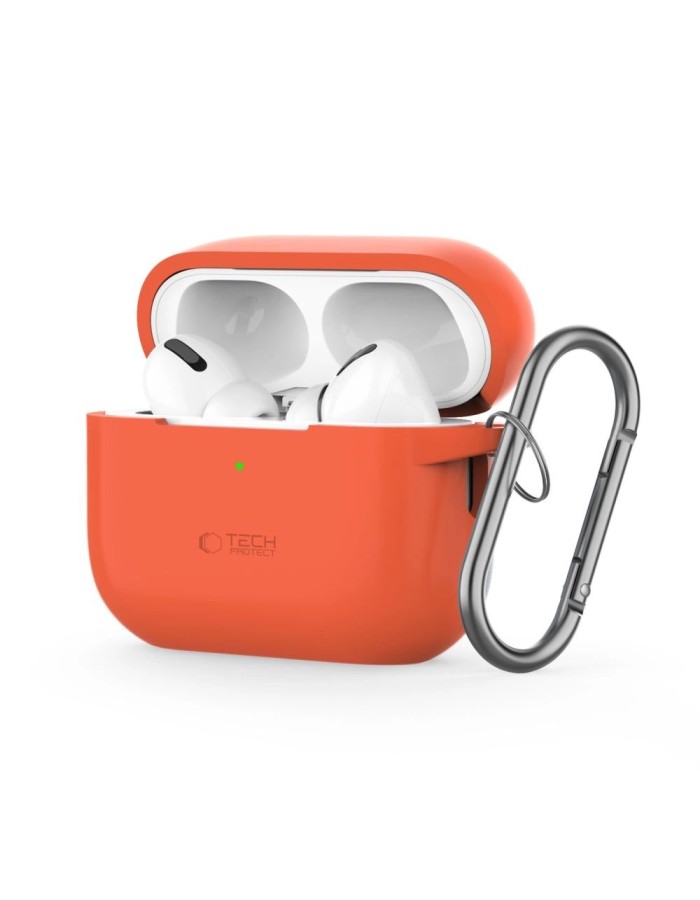 Tech-Protect Silicone Hook Case for Apple AirPods Pro 1 / 2 - Orange Tech-Protect Silicone Hook Case for Apple AirPods Pro 1 / 2 - Orange