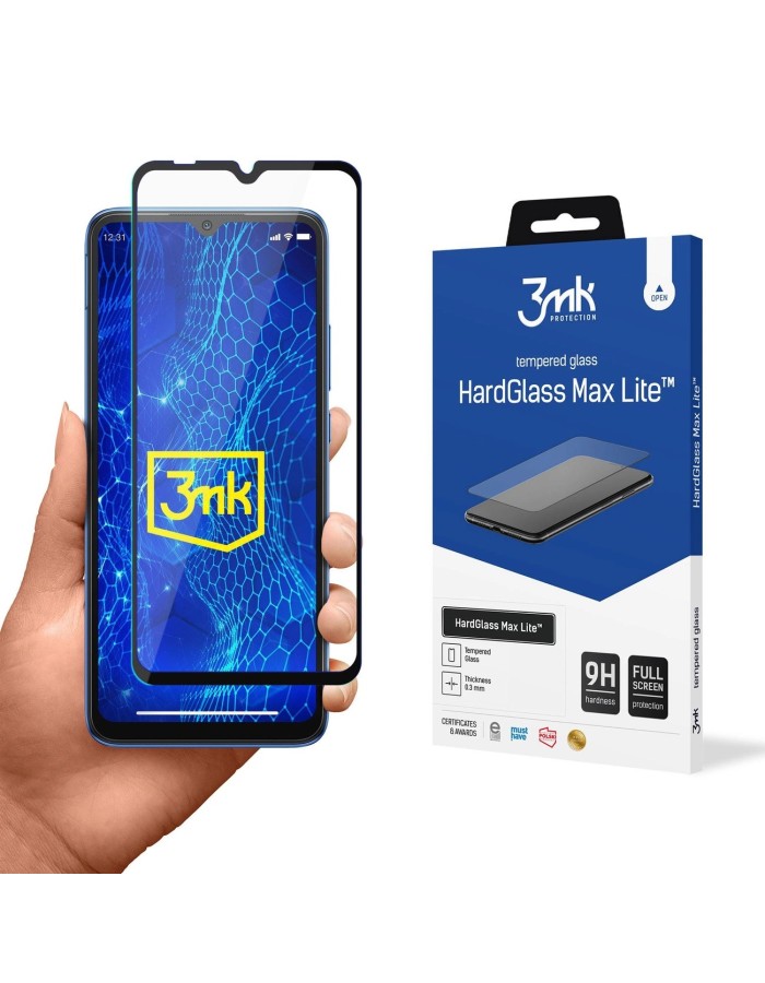 9H 3mk HardGlass Max Lite™ glass on Xiaomi Redmi 10C