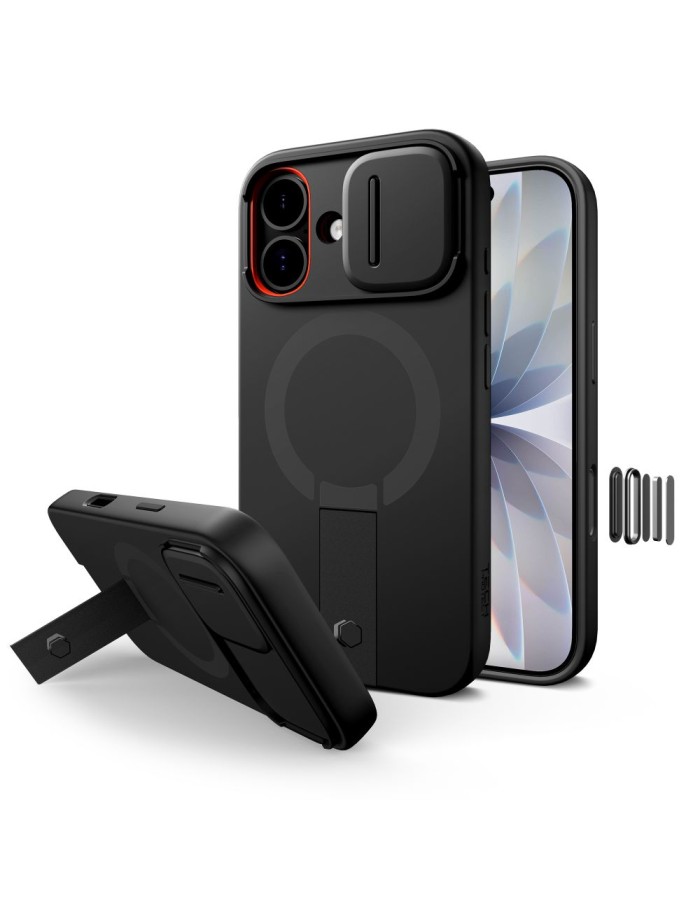 Tech-Protect Kevlar Aura MagSafe Case for iPhone 17 - Black Tech-Protect Kevlar Aura MagSafe Case for iPhone 17 - Black