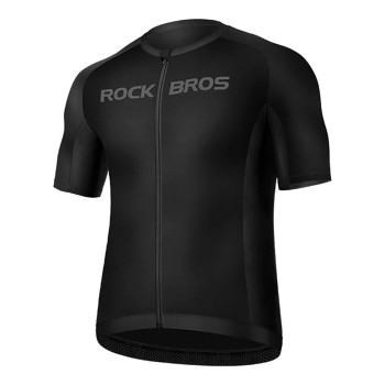 Rockbros 15120002005 Cycling Jersey with Short Sleeves XXL - Black
