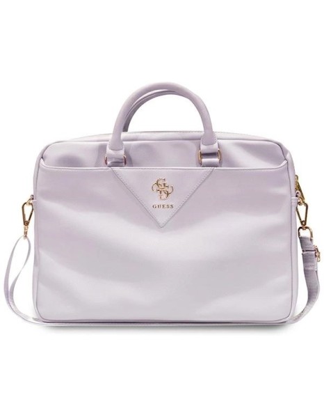 Guess Triangle 4G bag for a 16" laptop - purple Guess Triangle 4G bag for a 16" laptop - purple