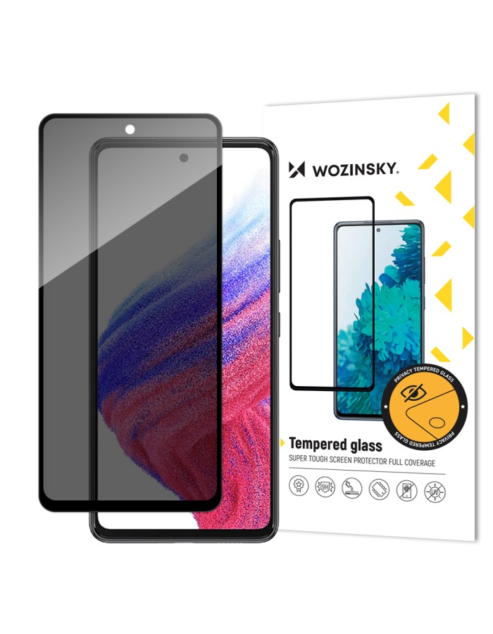 Wozinsky Privacy Glass Tempered Glass for Samsung Galaxy A53 5G with Anti Spy Privacy Filter