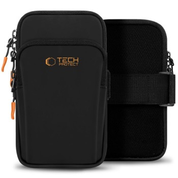 Tech-Protect M7 Universal Sport Armband Case - Black and Orange Tech-Protect M7 Universal Sport Armband Case - Black and Orange