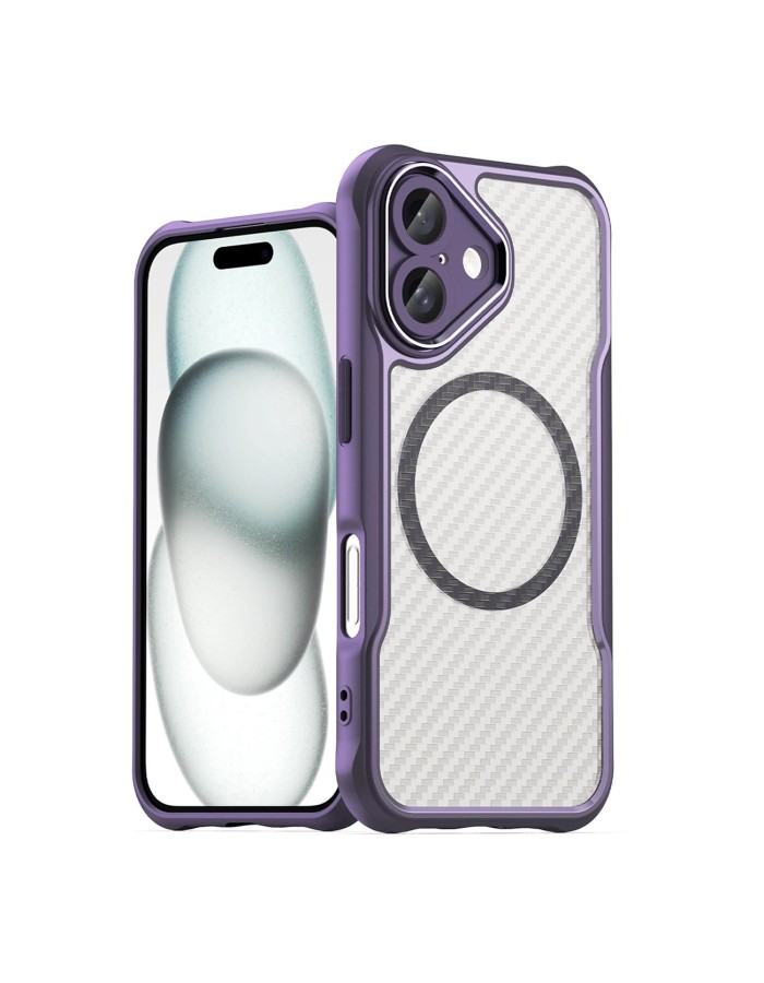 Leading Series MagSafe Silicone Case for iPhone 16 Plus - Purple