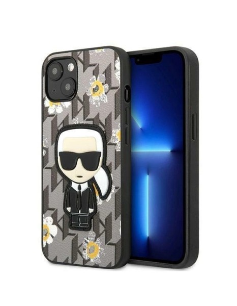 Karl Lagerfeld KLHCP13MPMNFIK1 iPhone 13 6.1" grey/grey Flower Ikonik Karl