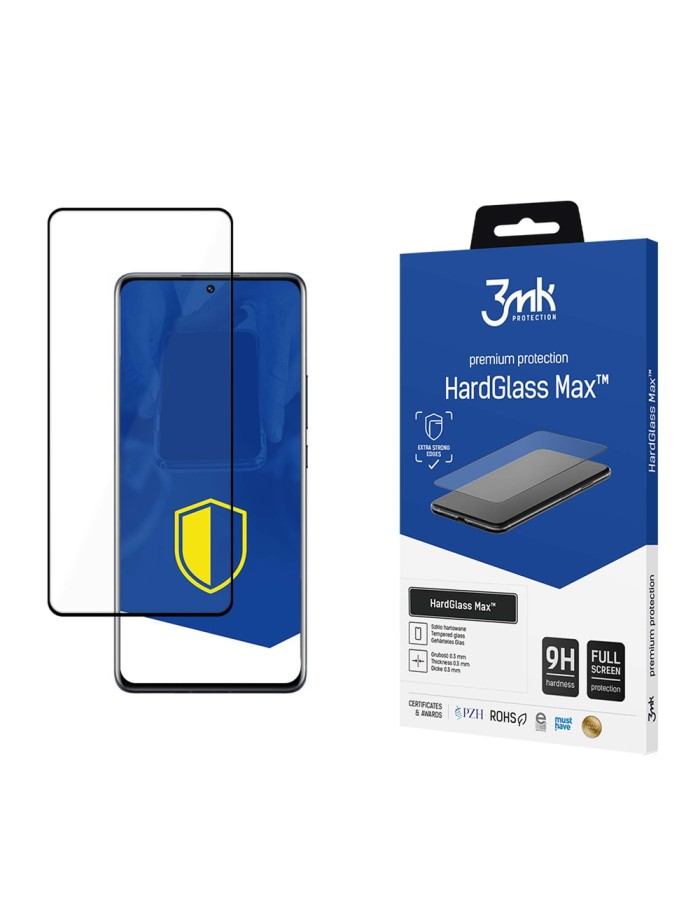 3mk HardGlass Max Black Tempered Glass for Xiaomi 12 Pro / 13 Pro