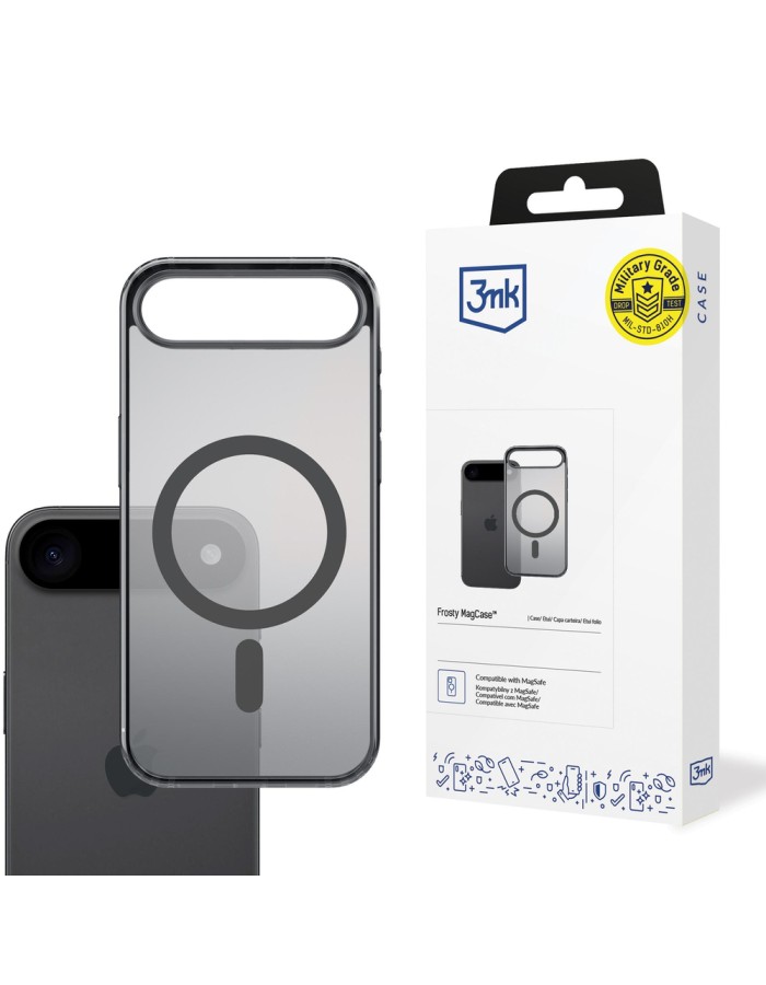 3mk Frosty MagCase for iPhone 17 Air - Black