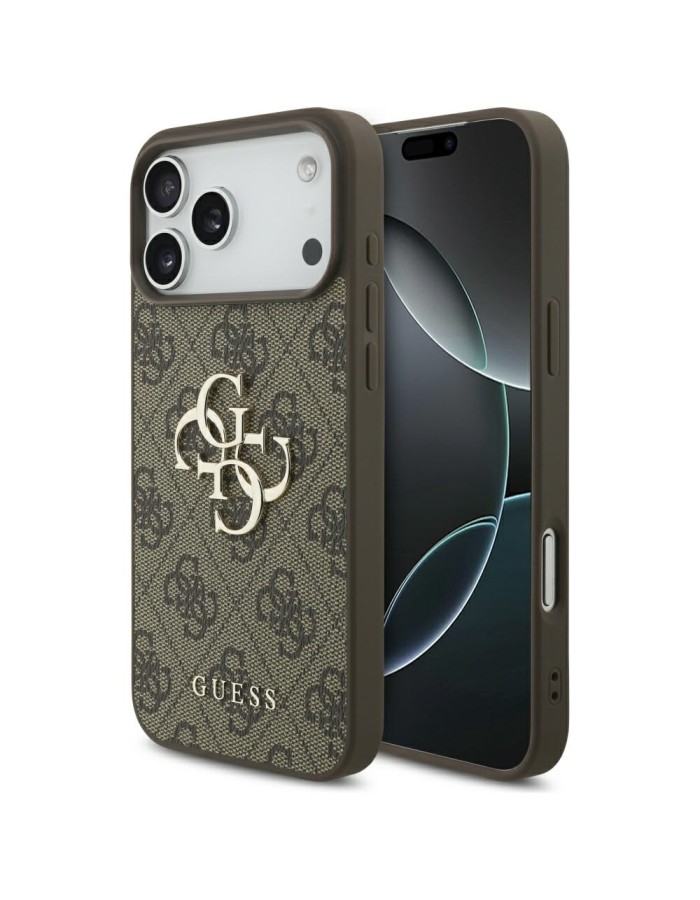 Guess 4G Big Logo Case for iPhone 17 Pro Max - Brown