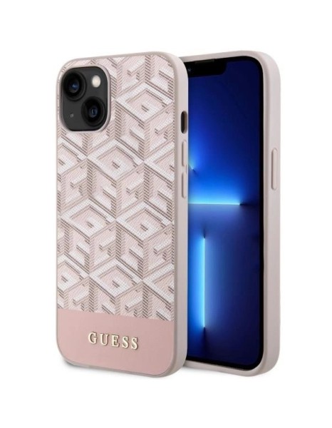 Guess GUHMP14MHGCFSEP iPhone 14 Plus 6.7" pink/pink hard case GCube Stripes MagSafe Guess GUHMP14MHGCFSEP iPhone 14 Plus 6.7" pink/pink hard case GCube Stripes MagSafe