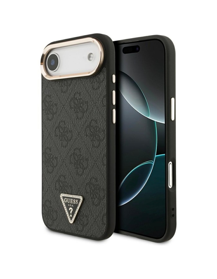 Guess 4G Triangle Logo MagSafe case for iPhone Air - black and gold Guess 4G Triangle Logo MagSafe case for iPhone Air - black and gold