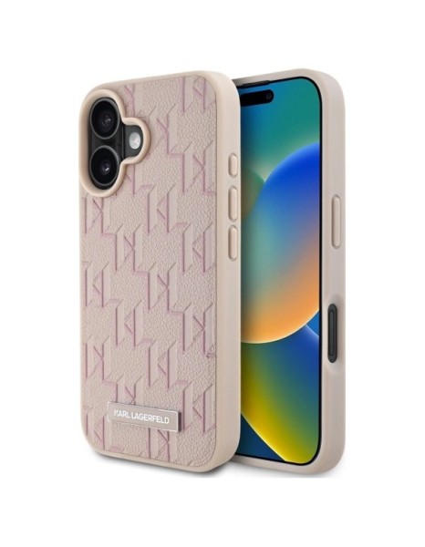 Karl Lagerfeld Hot Stamp Magsafe iPhone 16 Case - Pink