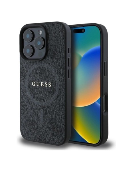 Guess 4G Ring Classic Logo MagSafe case for iPhone 16 Pro Max - black Guess 4G Ring Classic Logo MagSafe case for iPhone 16 Pro Max - black