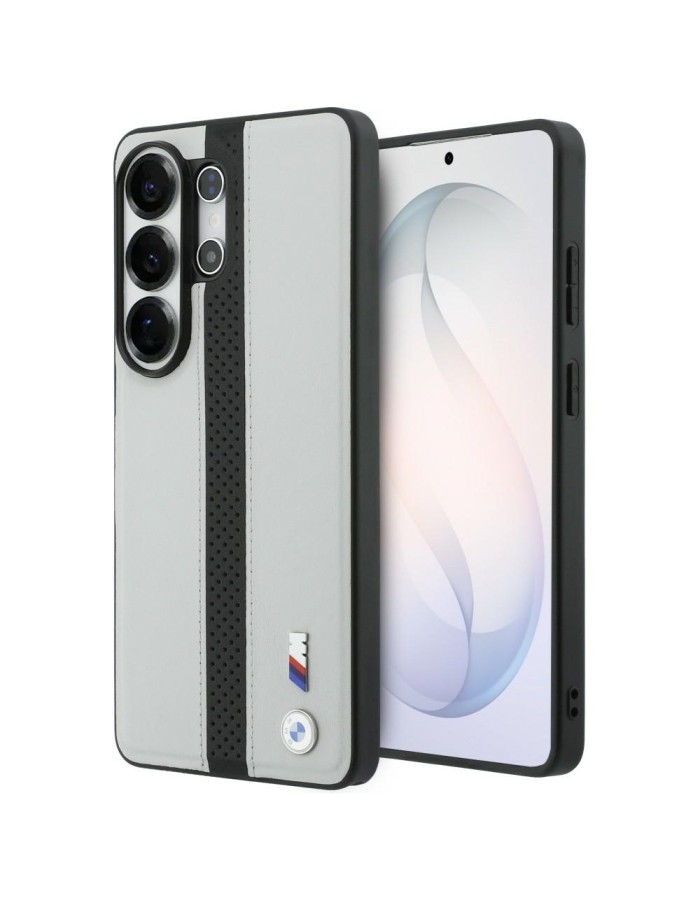 BMW Perforated Stripe Logo MagSafe Case for Samsung Galaxy S26 Ultra - Gray