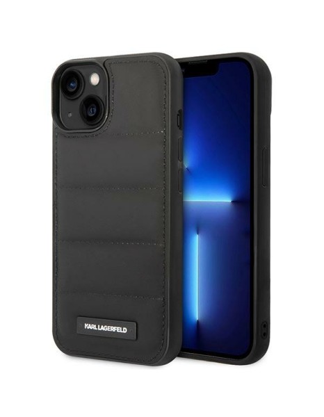 Karl Lagerfeld Puffy Elongated Logo iPhone 14 Case - Black