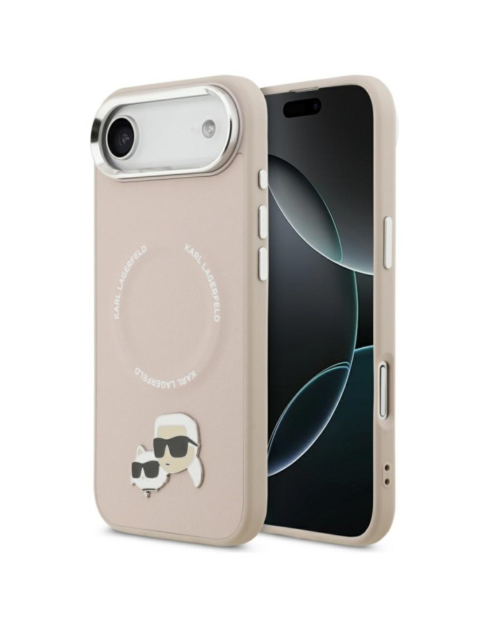Karl Lagerfeld Karl &amp;amp; Choupette Pins MagSafe Case for iPhone Air Pink
