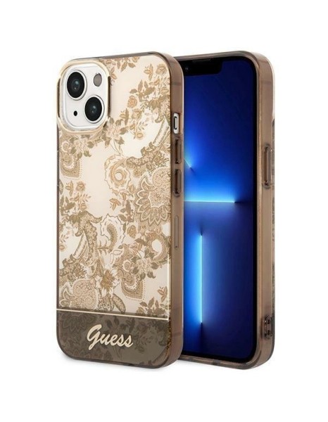 Guess GUHCP14MHGPLHC iPhone 14 Plus 6.7" ocher hardcase Porcelain Collection Guess GUHCP14MHGPLHC iPhone 14 Plus 6.7" ocher hardcase Porcelain Collection