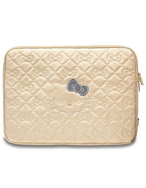 Hello Kitty Zip PU Quilted Bows case for a 14" laptop - gold Hello Kitty Zip PU Quilted Bows case for a 14" laptop - gold