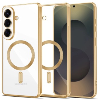 Tech-Protect MagFlex Case for Samsung Galaxy S26 - Transparent Gold