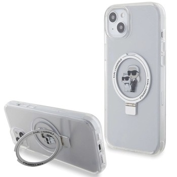 Karl Lagerfeld KLHMP15MHMRSKCH iPhone 15 Plus / 14 Plus 6.7" white/white hardcase Ring Stand Karl&amp;amp;Choupette MagSafe