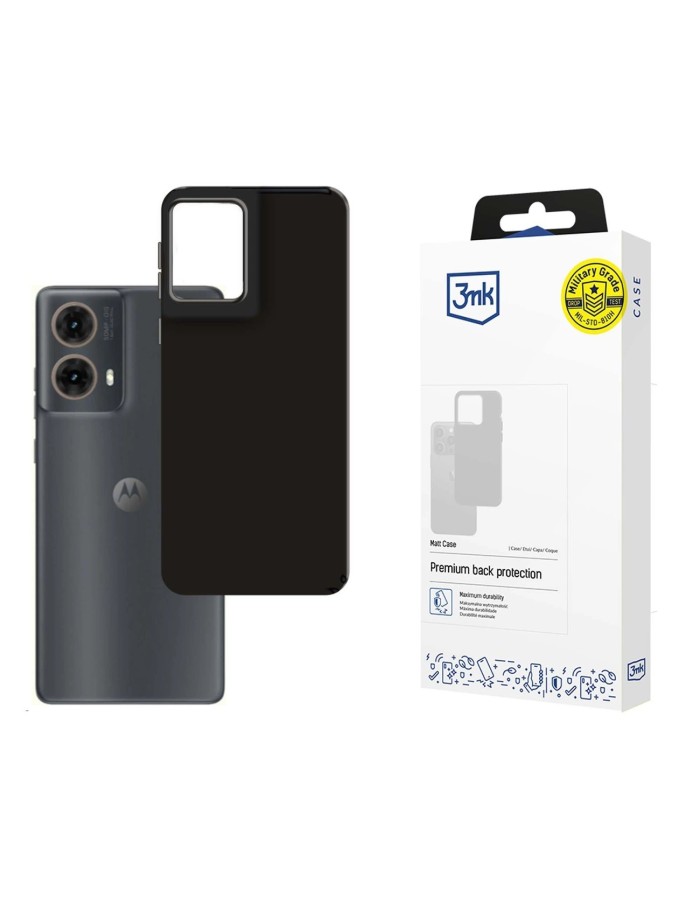3mk Matt Case for Motorola Moto G85 - Black