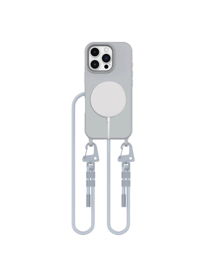 Tech-Protect MagNecklace MagSafe Case with Lanyard for iPhone 16 Pro Max - Gray Tech-Protect MagNecklace MagSafe Case with Lanyard for iPhone 16 Pro Max - Gray