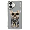Nimmy Glasses Cool Dog iPhone 16 Case - Gray Nimmy Glasses Cool Dog iPhone 16 Case - Gray