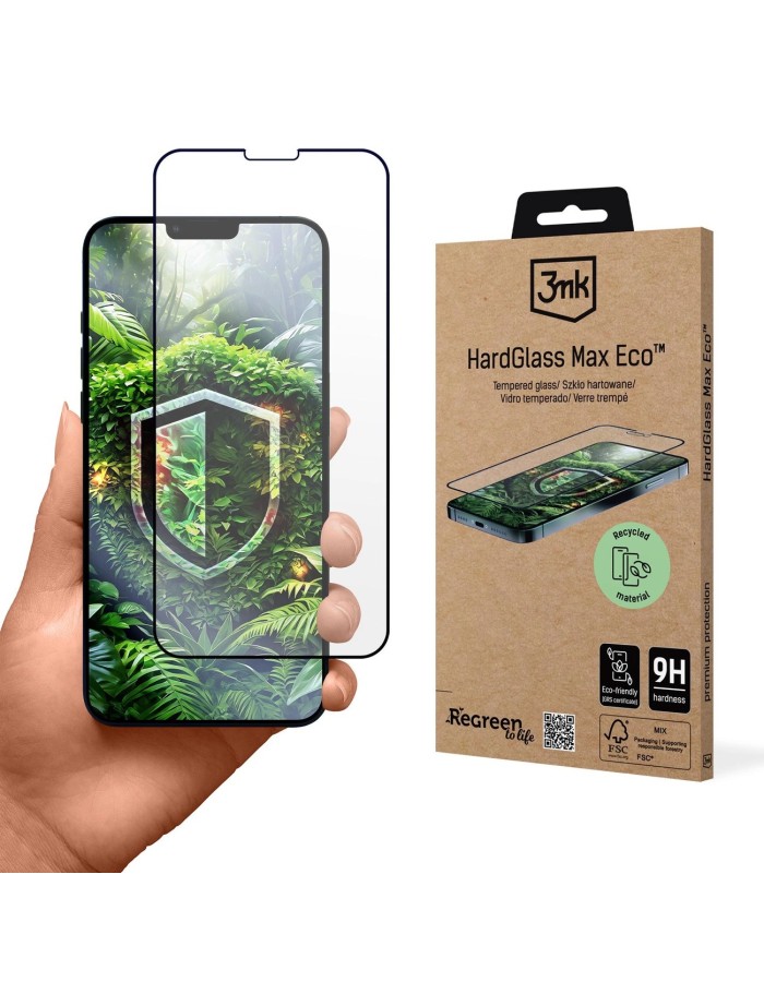 Tempered glass 3mk HardGlass Max Eco for Apple iPhone 13/13 Pro/14
