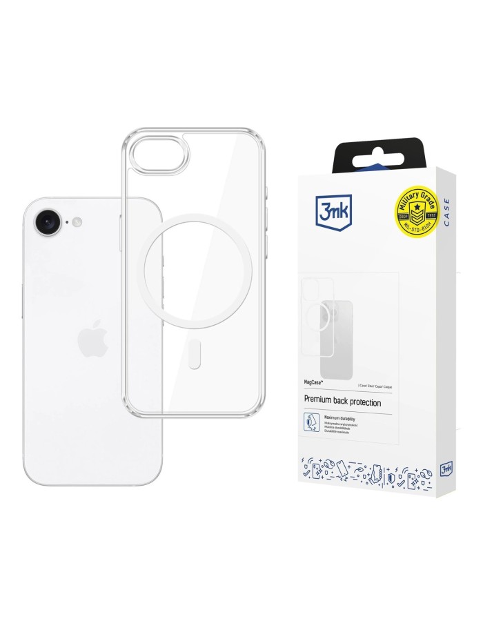 3mk MagCase Case for Apple iPhone 16e / SE4 - Transparent