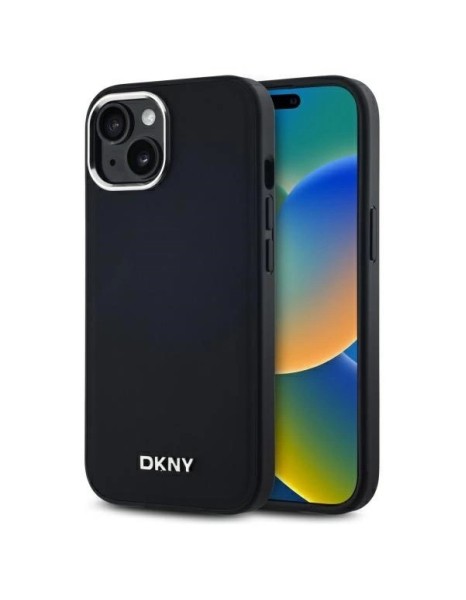 DKNY Plain Logo MagSafe iPhone 15 Plus Case - Black DKNY Plain Logo MagSafe iPhone 15 Plus Case - Black