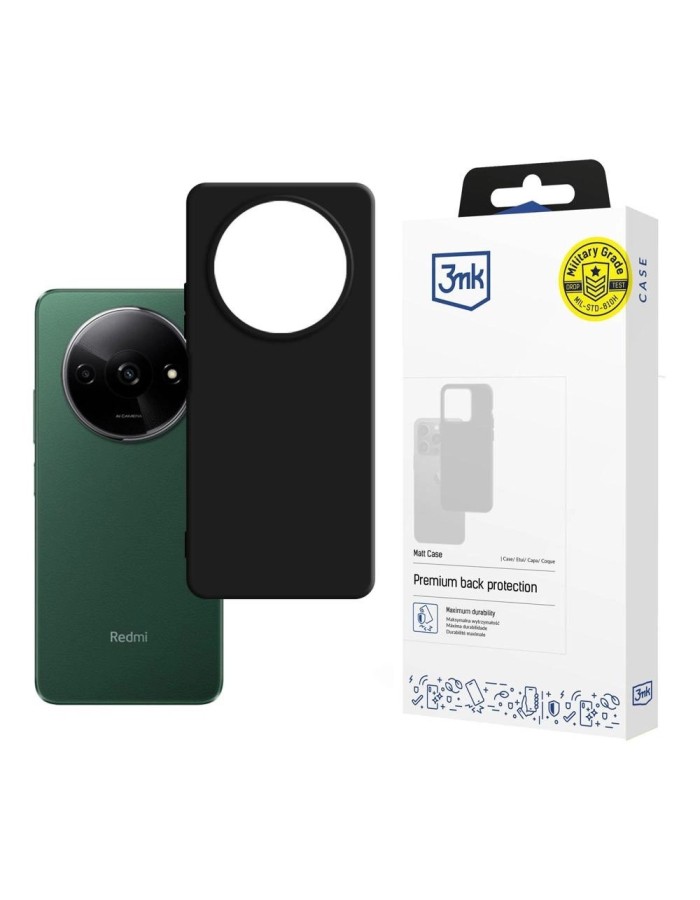 3mk Matt Case for Xiaomi Redmi A3 - black
