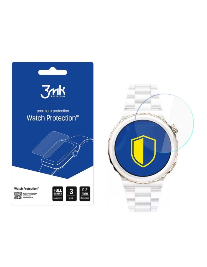3mk Watch Protection™ v. FlexibleGlass hybrid glass on Huawei Watch GT 3 Pro Elegant 43 mm 3mk Watch Protection™ v. FlexibleGlass hybrid glass on Huawei Watch GT 3 Pro Elegant 43 mm
