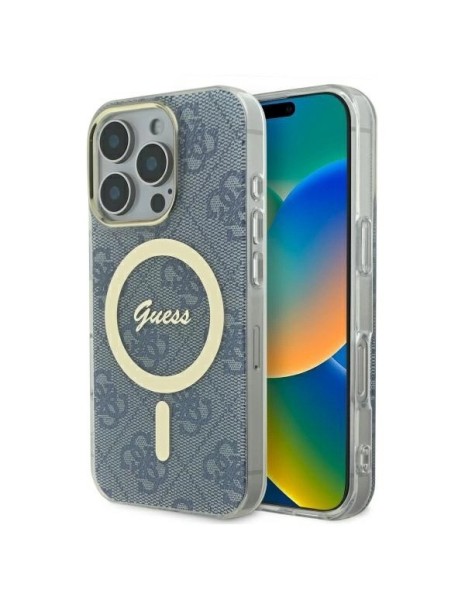 Guess IML 4G MagSafe iPhone 16 Pro Case - Blue Guess IML 4G MagSafe iPhone 16 Pro Case - Blue